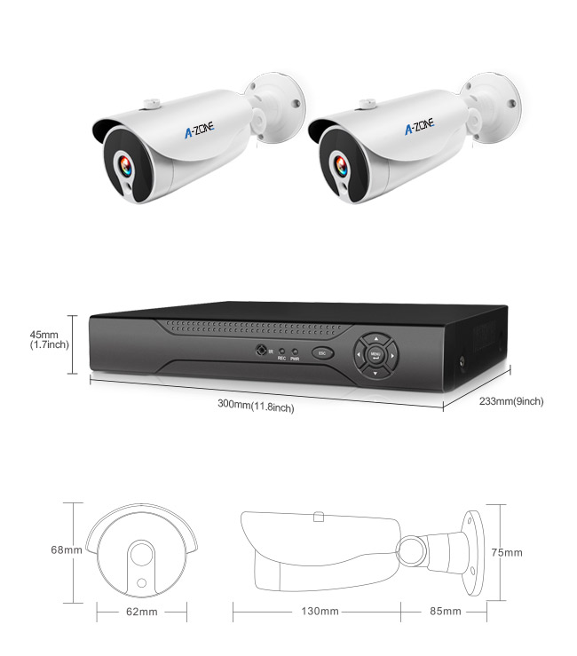 屋外960P 2Ch Poe CCTVのカメラのキットPoeの保安用カメラ システム 